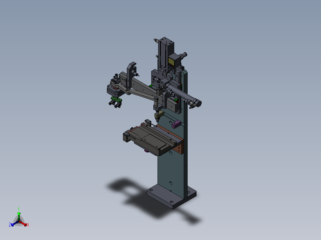 移位连杆机构正等轴测图
