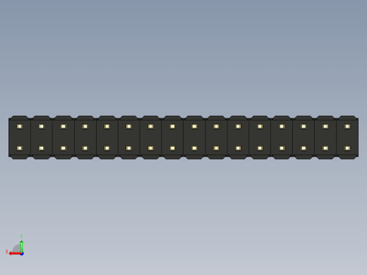彩色公头100mil（2.54mm）系列-DS1021_black_2x16p_100mil_Type5_rev1.0后视缩略图