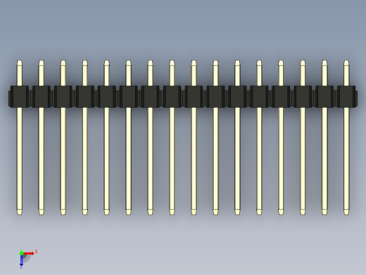 彩色公头100mil（2.54mm）系列-DS1021_black_2x16p_100mil_Type5_rev1.0俯视缩略图