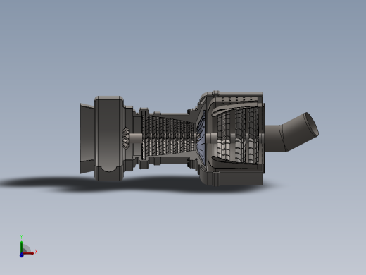喷气式燃气轮机174---模型格式为 sw