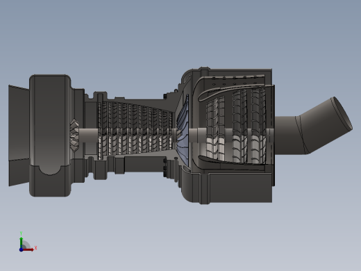 喷气式燃气轮机174---模型格式为 sw前视缩略图