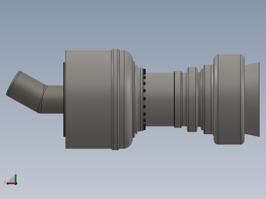 喷气式燃气轮机174---模型格式为 sw后视缩略图