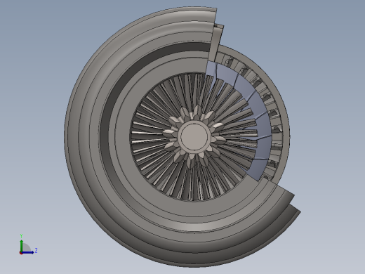 喷气式燃气轮机174---模型格式为 sw左视缩略图