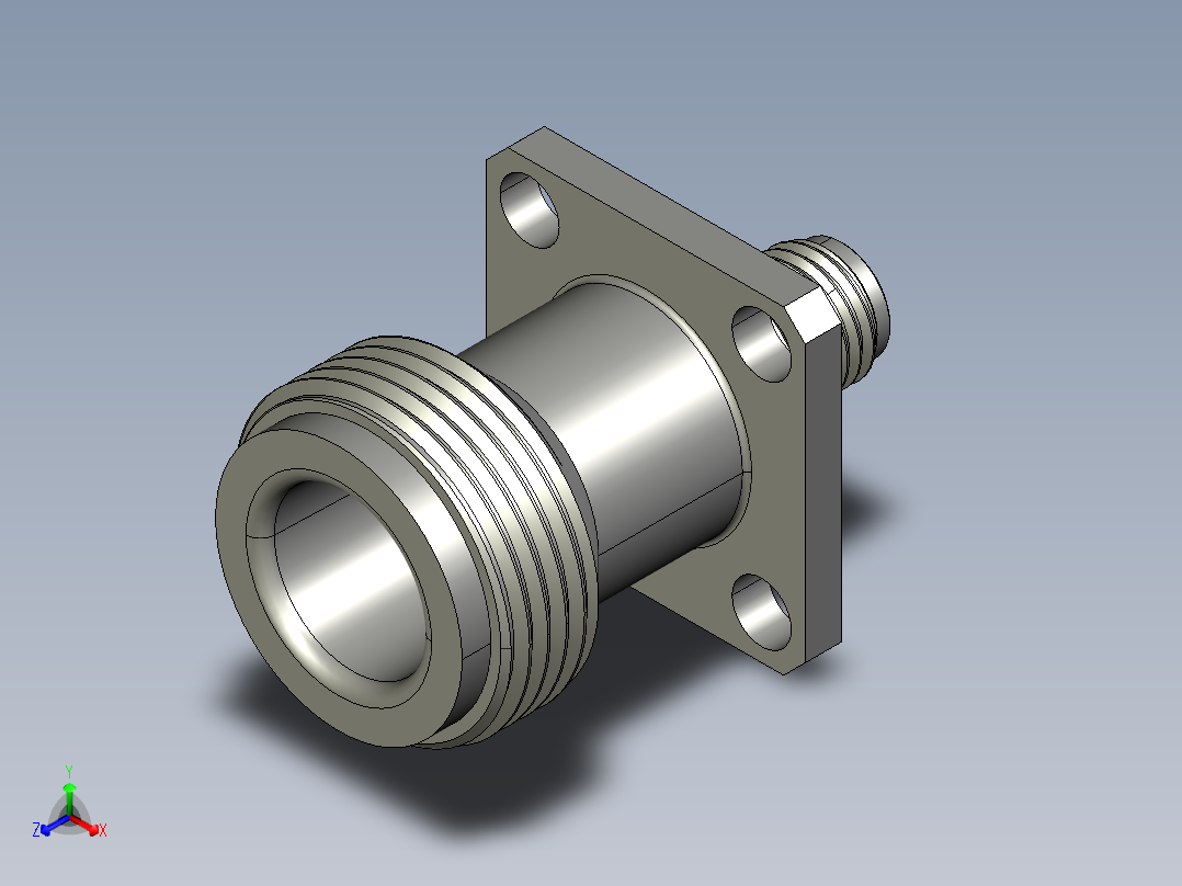 SMA接口45正等轴测图