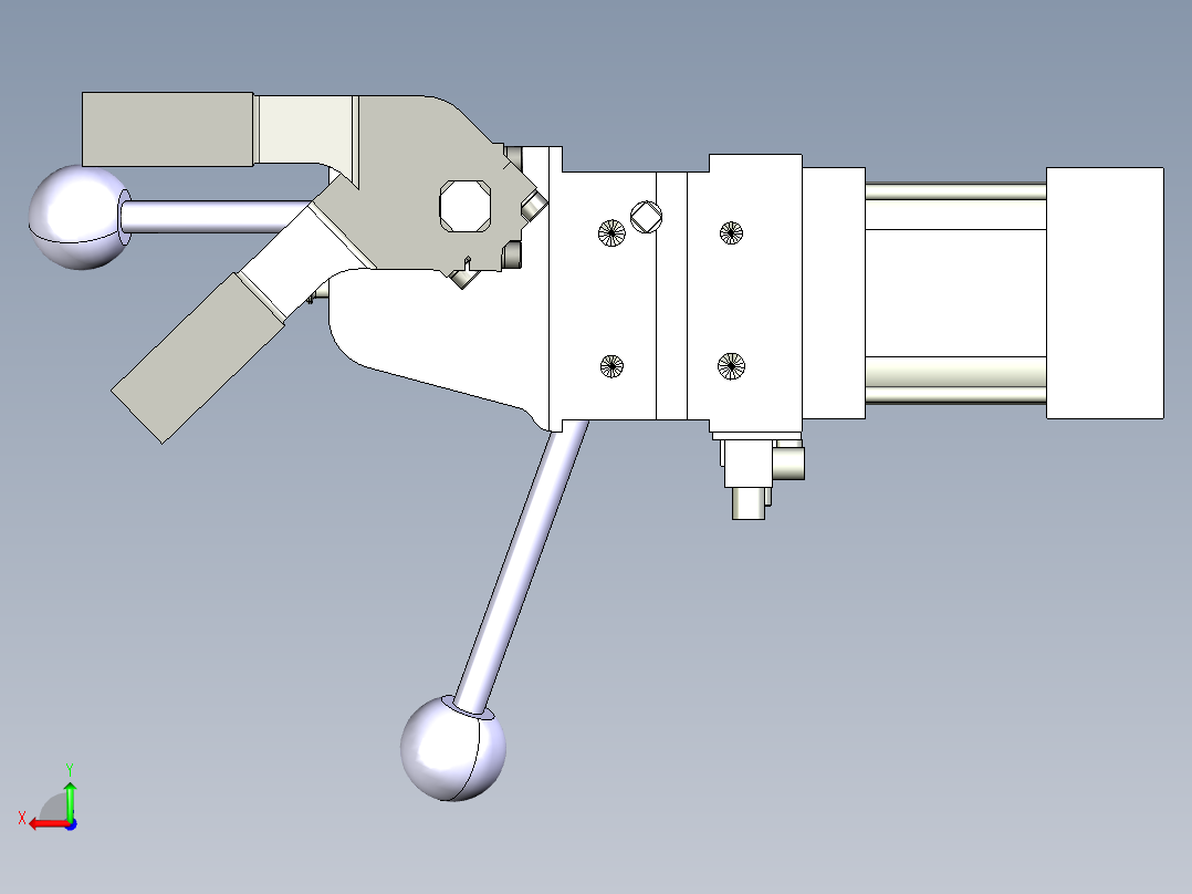 德克斯TUNKERS气缸数模V2 50.1 Z A11 T12 5~44 GRAD后视图