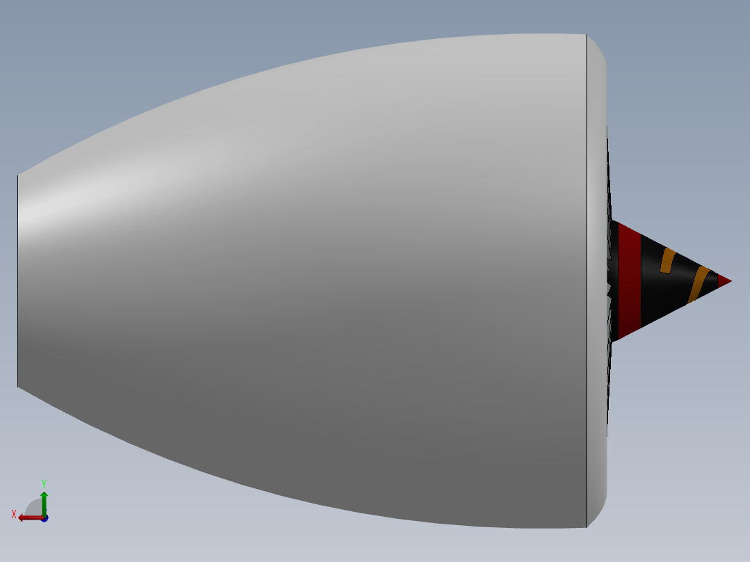 喷射燃气轮机jet-engineas-248---模型格式为 sw后视图