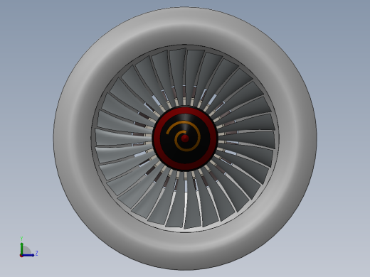 喷射燃气轮机jet-engineas-248---模型格式为 sw左视缩略图