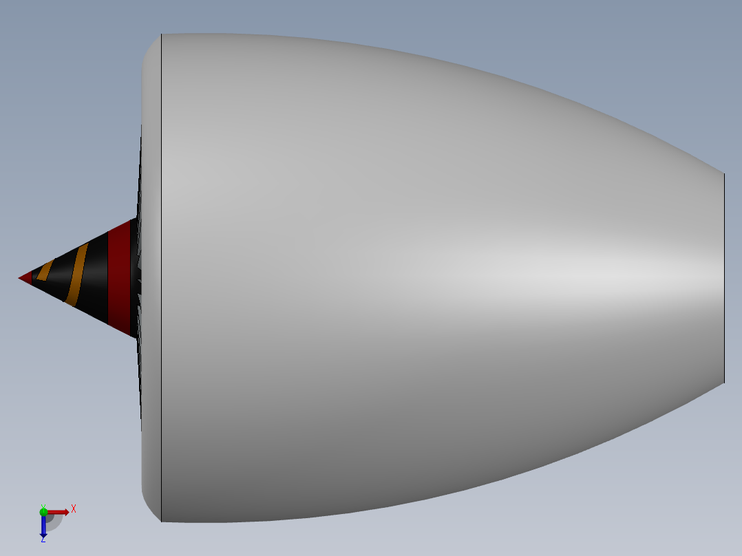 喷射燃气轮机jet-engineas-248---模型格式为 sw俯视图
