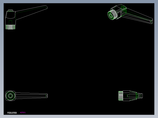 調整式把手(塑膠)MR.-2D多系列多零件图纸模型