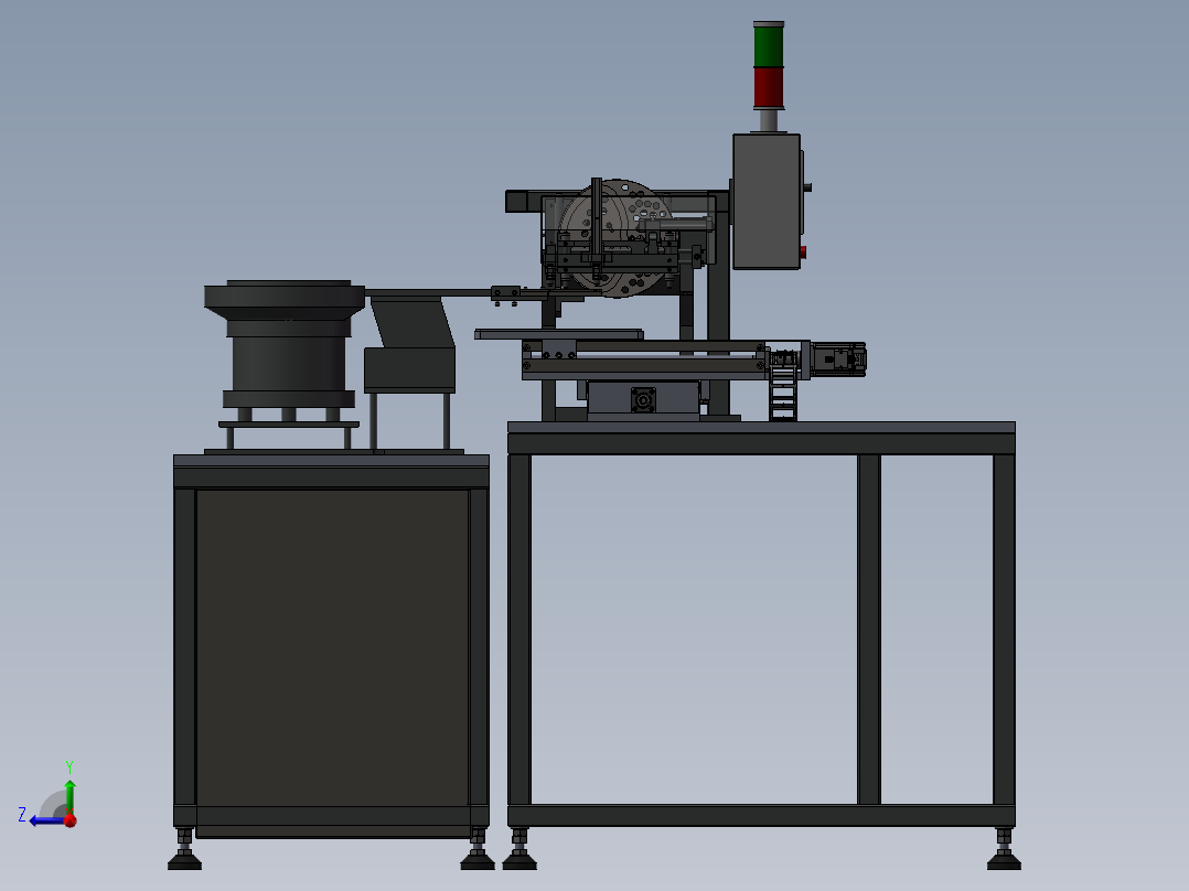 双振动盘包装机右视图