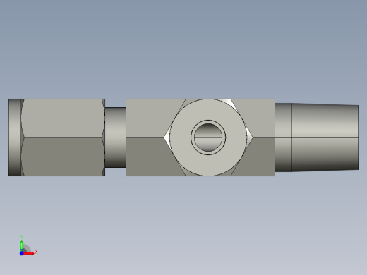 卡套式工业通用硬管接头4-4-4_rbu-s前视缩略图