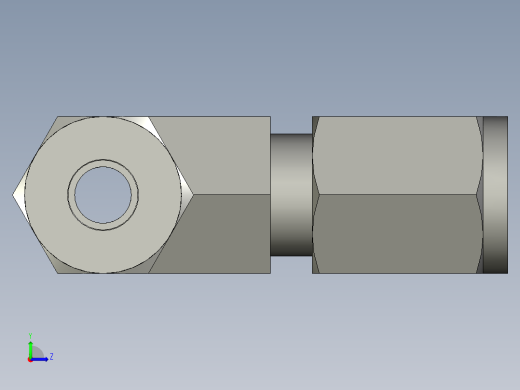 卡套式工业通用硬管接头4-4-4_rbu-s左视缩略图