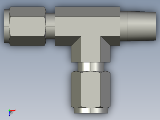 卡套式工业通用硬管接头4-4-4_rbu-s俯视缩略图