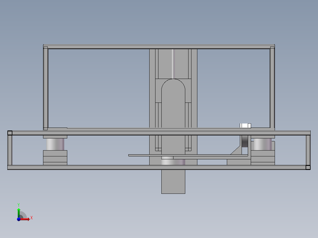 运输用减振平台前视图