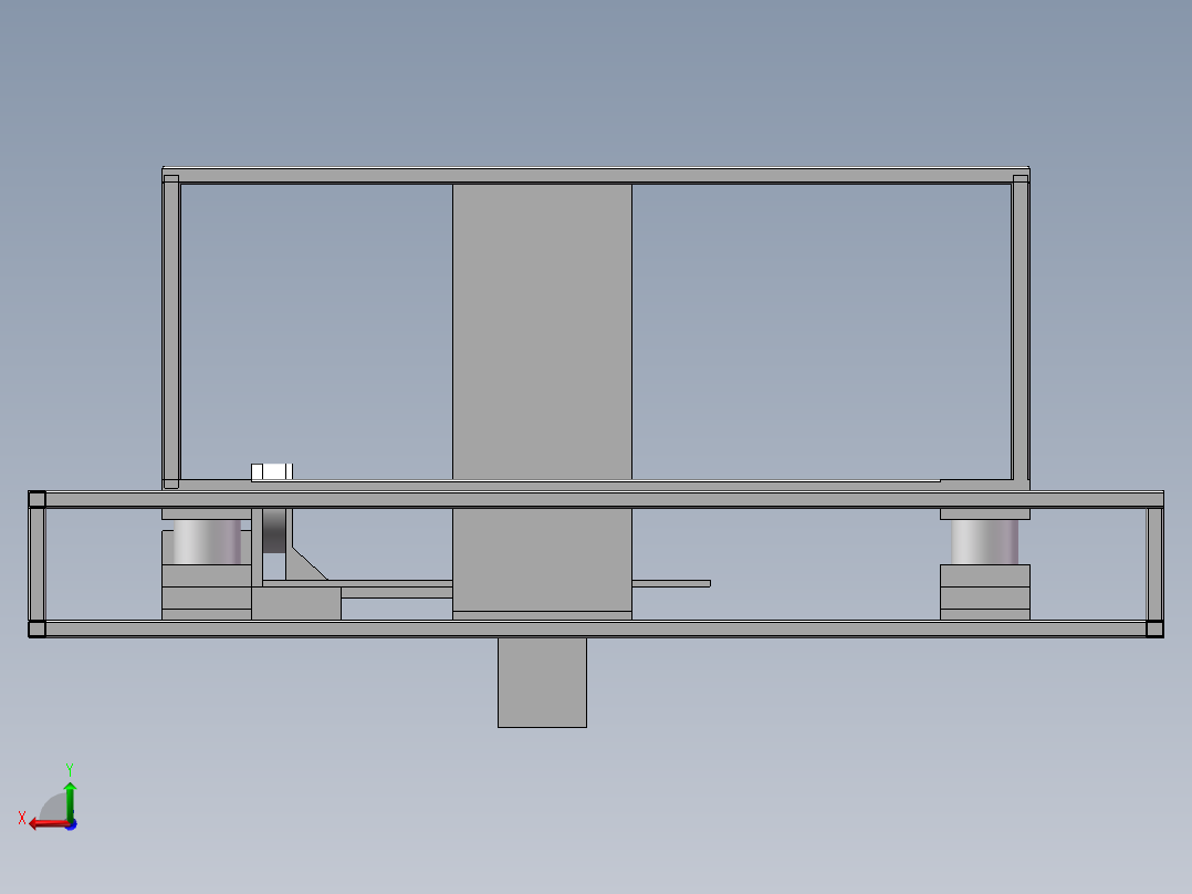 运输用减振平台后视图