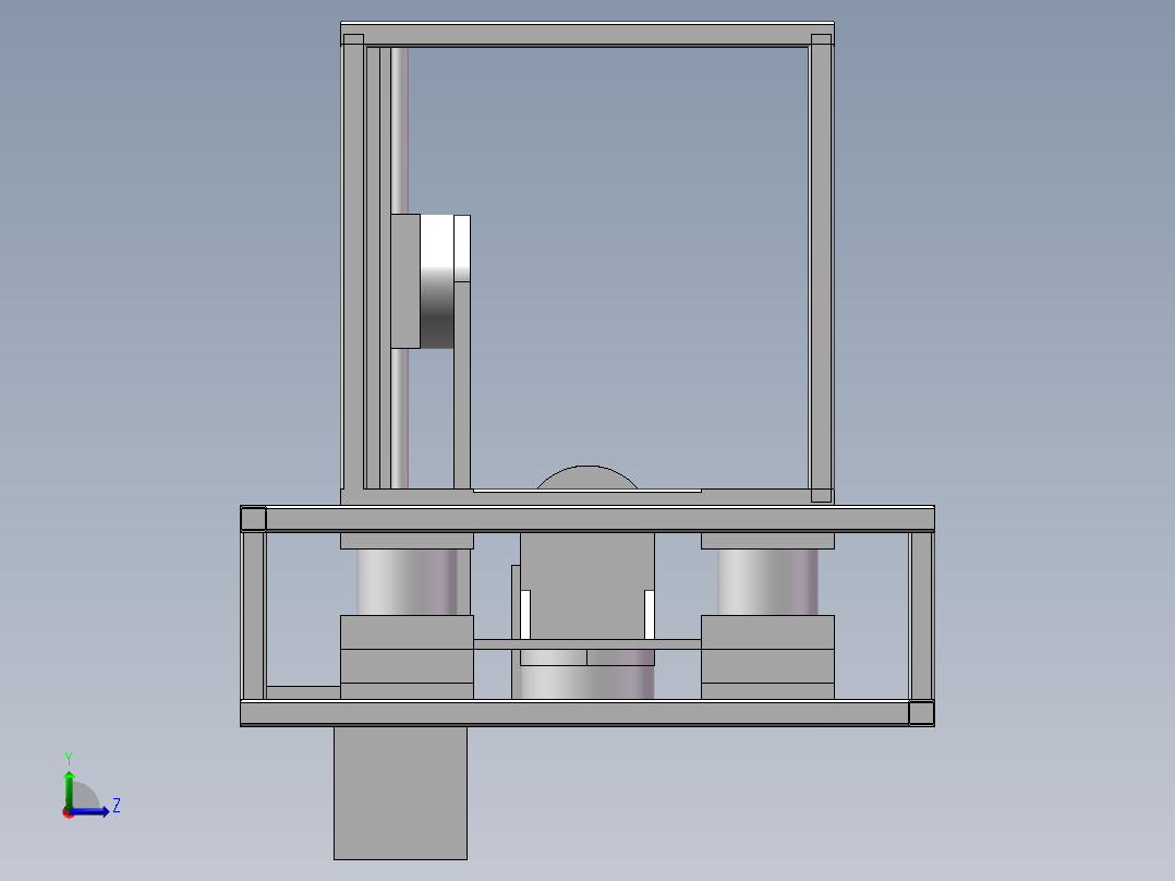 运输用减振平台左视图