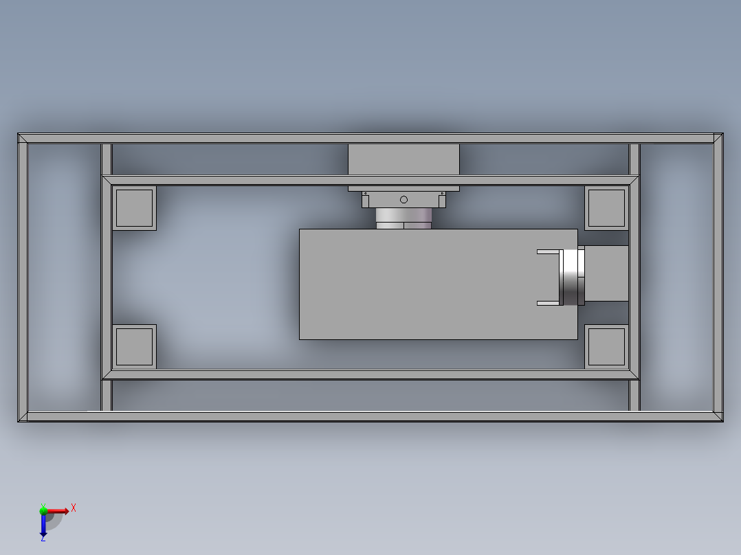 运输用减振平台俯视图