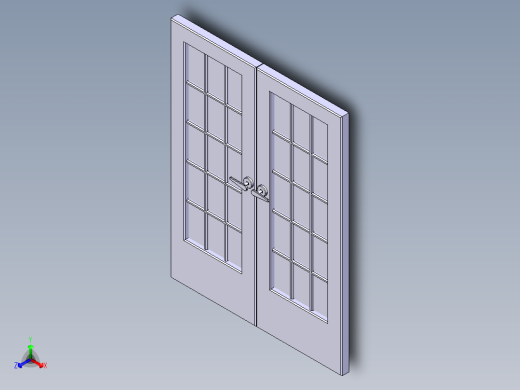 门正等轴测缩略图
