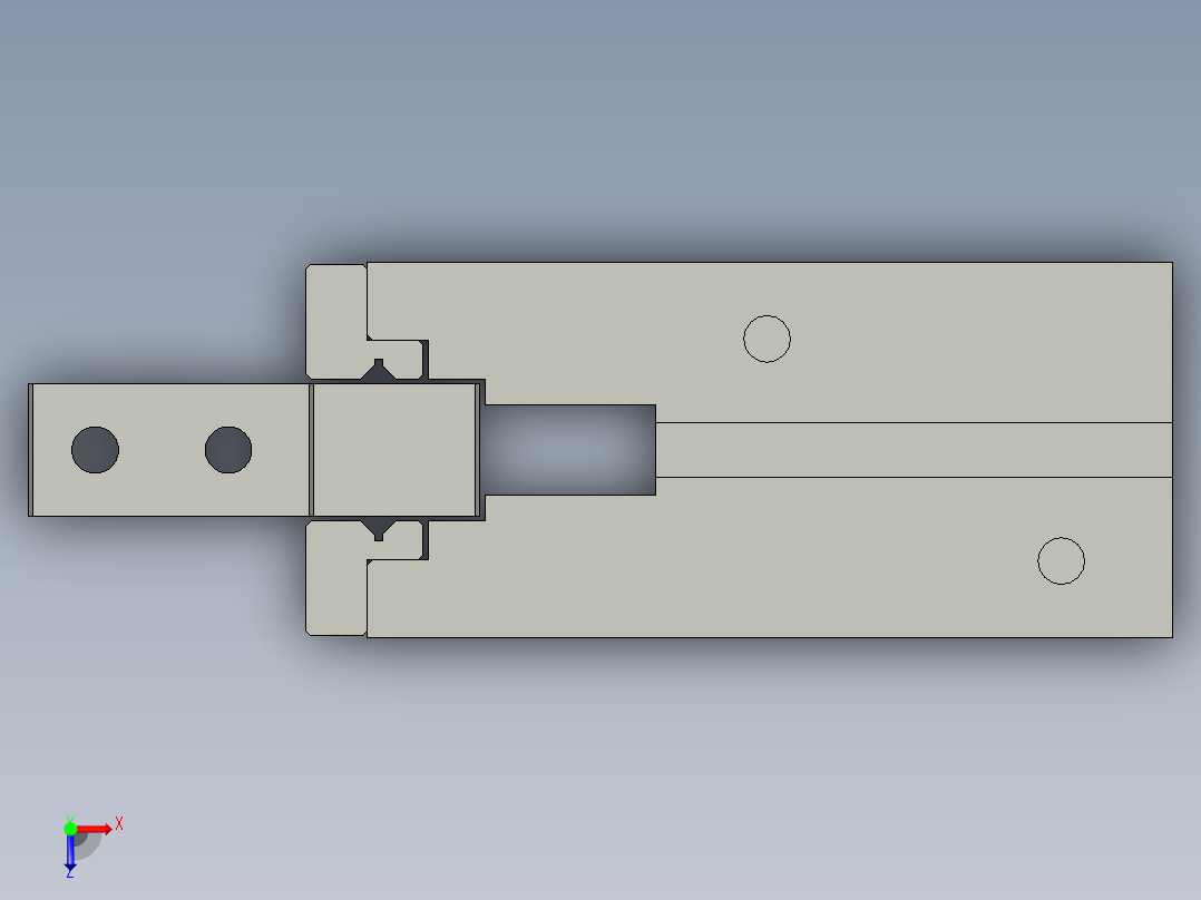 普通气爪PH01-25A俯视图
