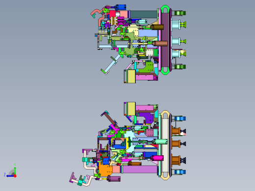 焊接前纵梁总成的夹具右视缩略图