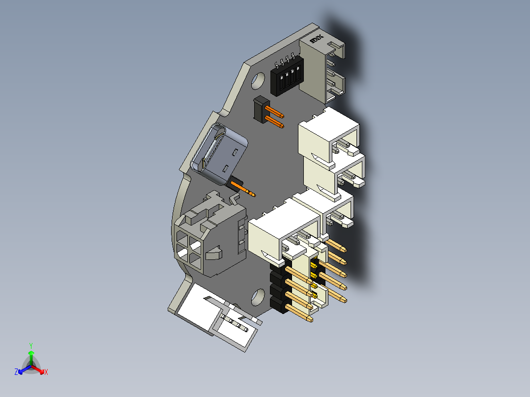 总线托洛板正等轴测图