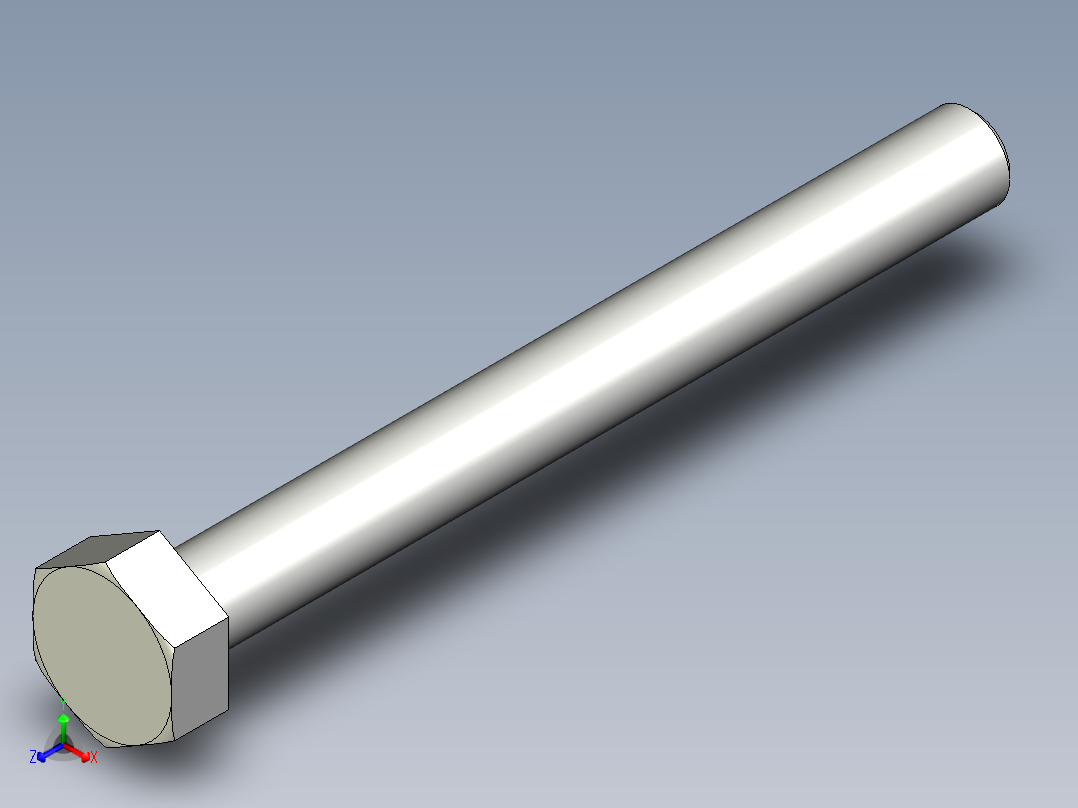 不銹鋼外六角螺絲RSCBB-3D多系列多零件图纸模型主视图