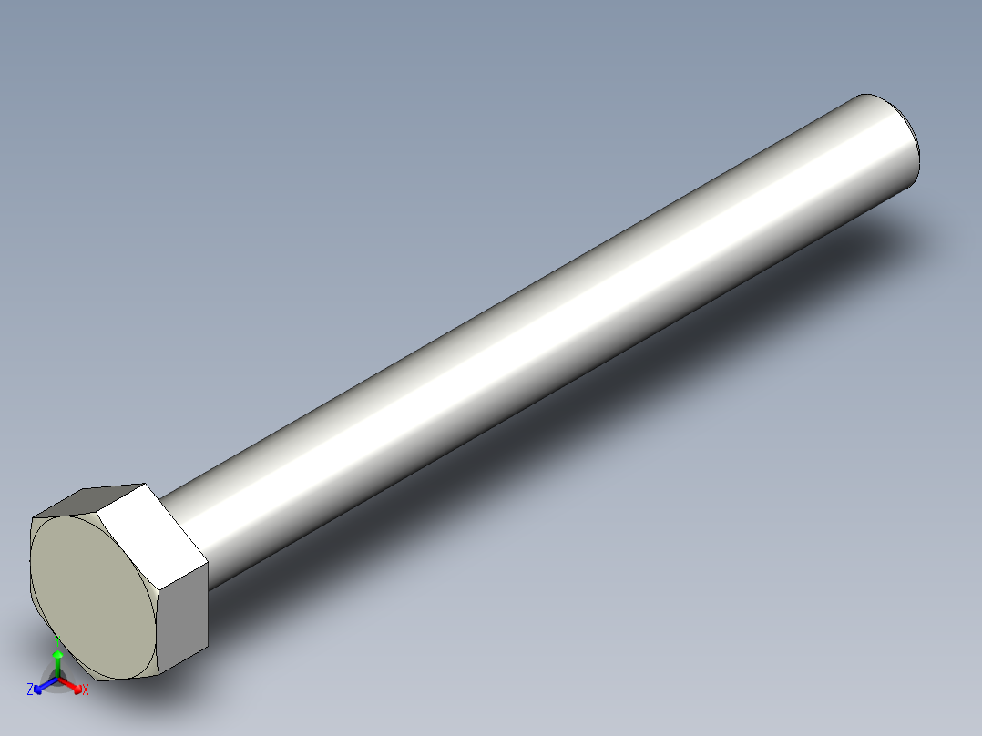 不銹鋼外六角螺絲RSCBB-3D多系列多零件图纸模型正等轴测图