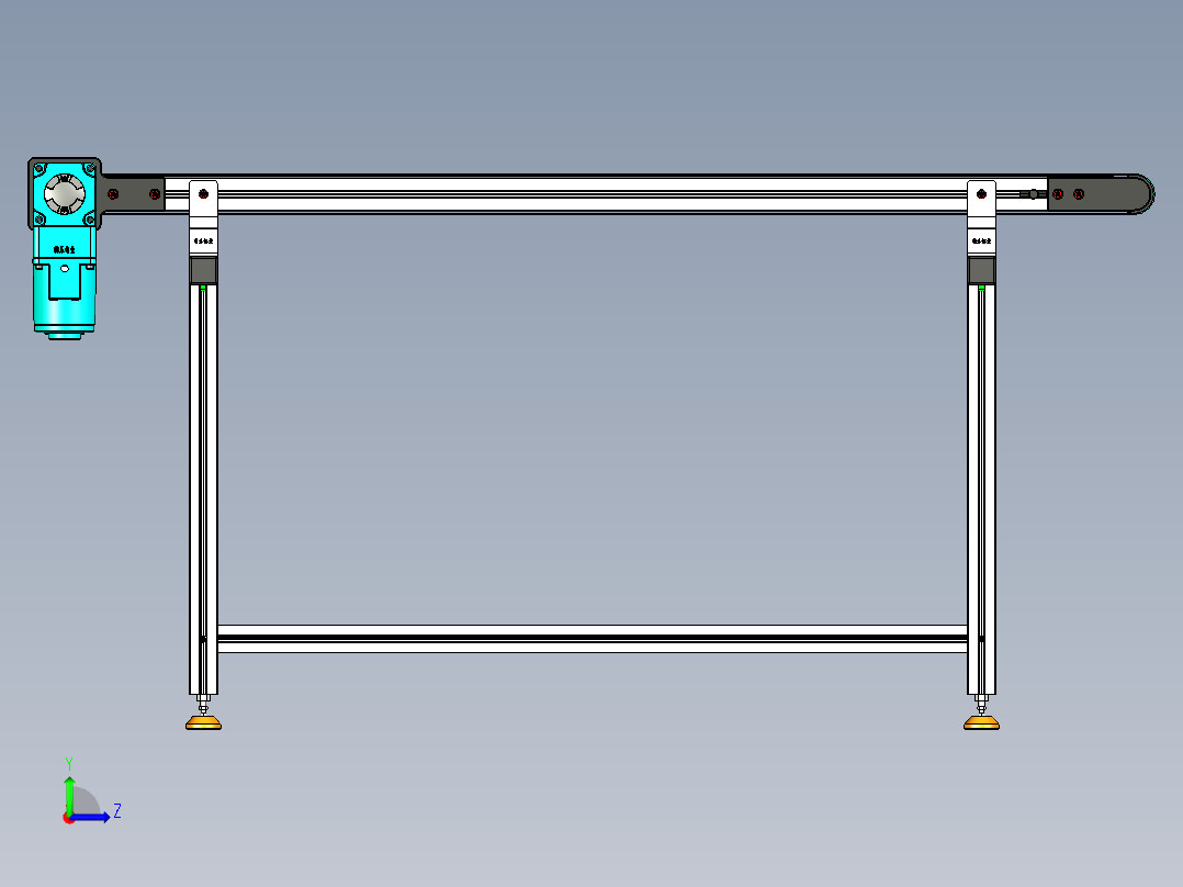 LE-XC5050-左直连驱动皮带线-负载80kg左视图