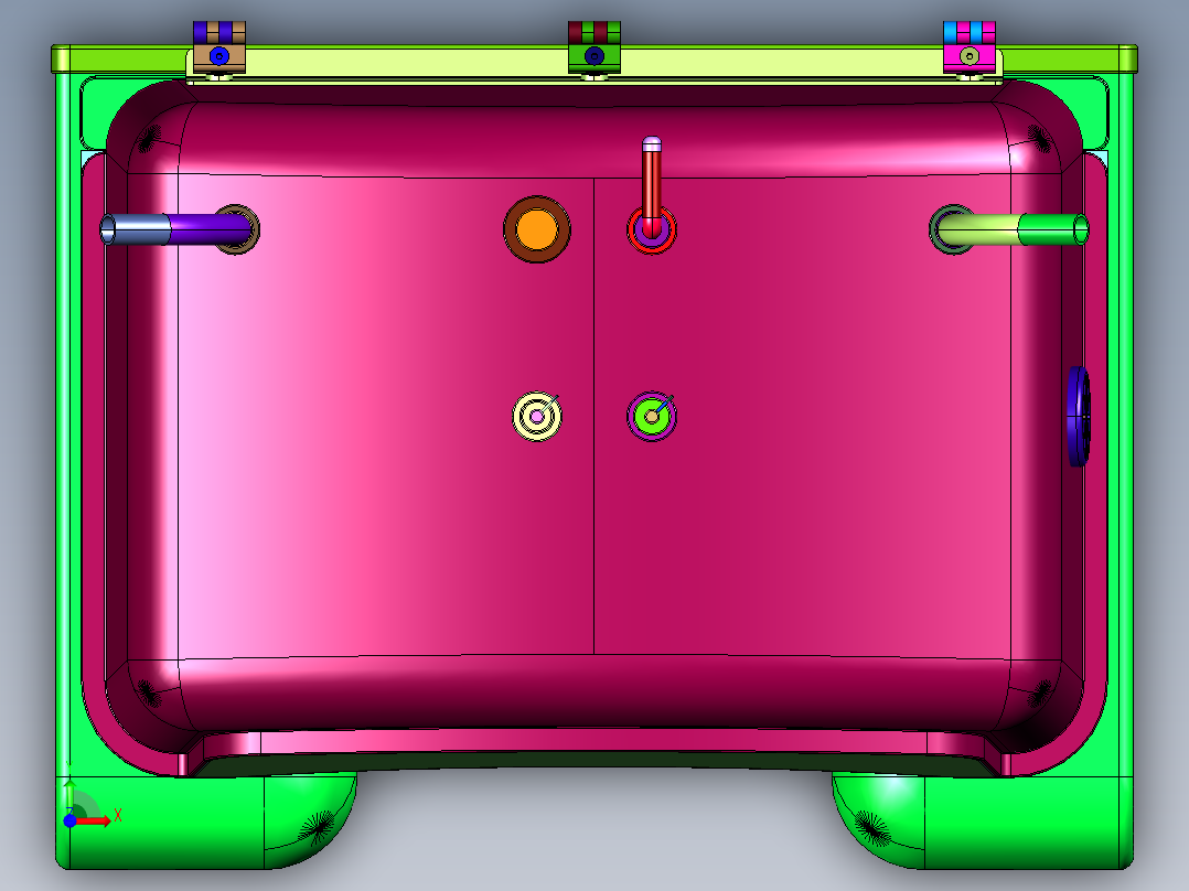 可加湿呼吸气流的设备前视图