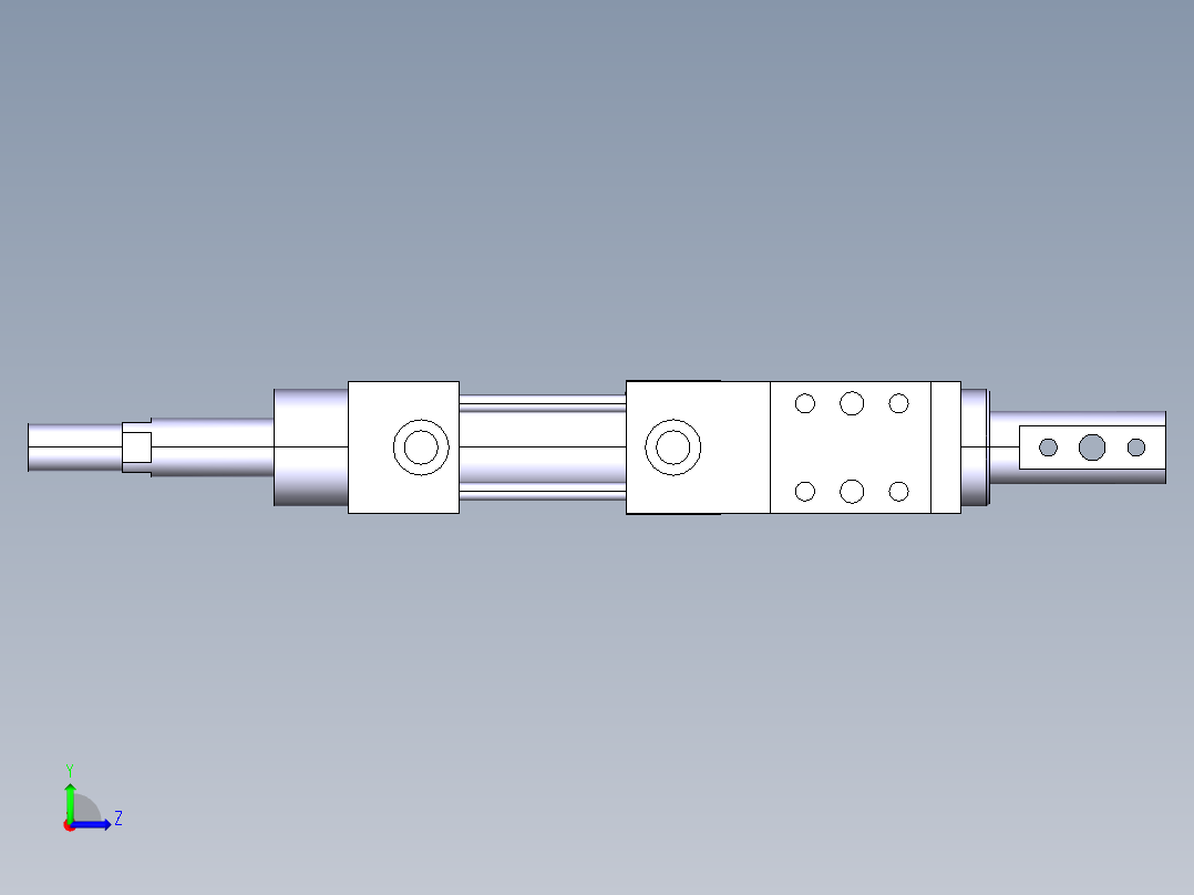 德克斯TUNKERS气缸数模SZK63 T12 A32 Z左视图