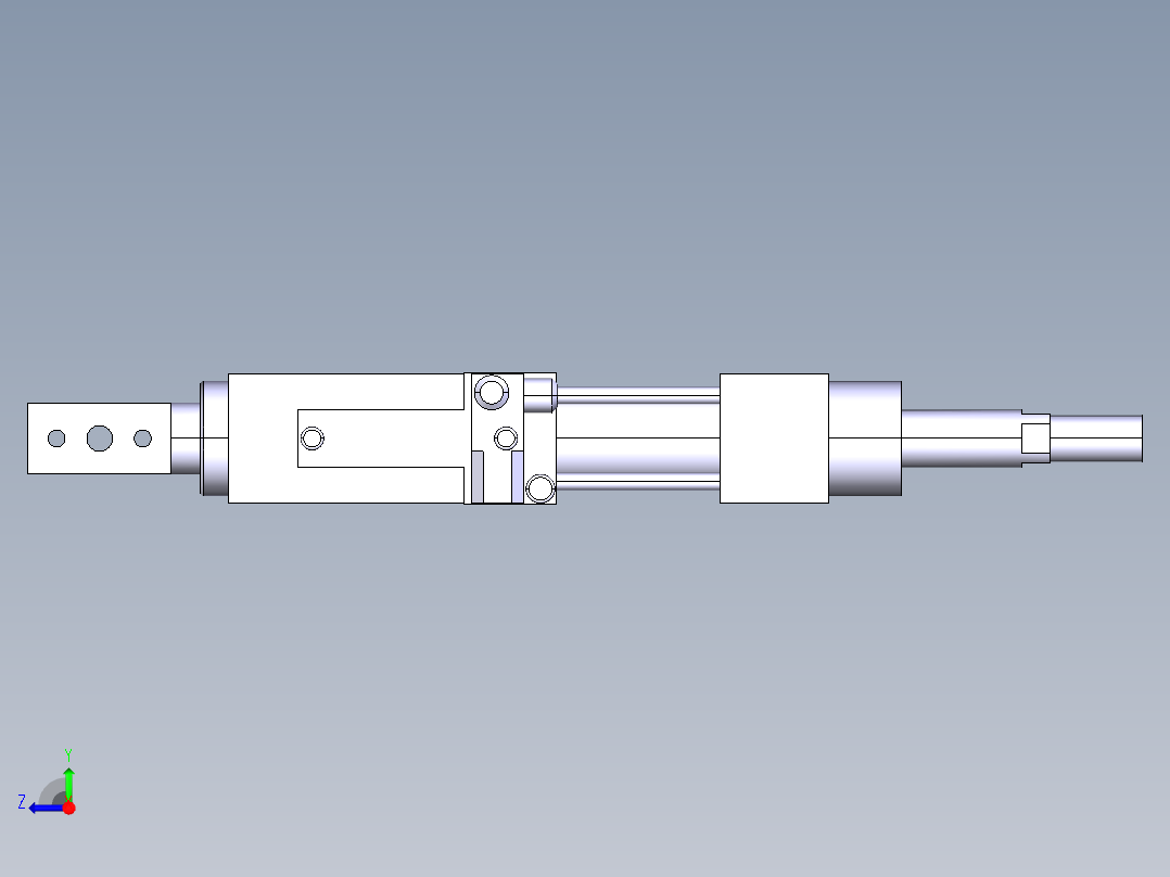 德克斯TUNKERS气缸数模SZK63 T12 A32 Z右视图