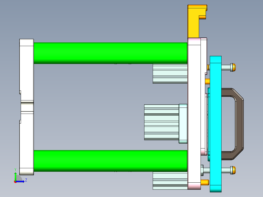 UX303-C-笔记本CNC工装夹具三维模型CNC2-1121左视图