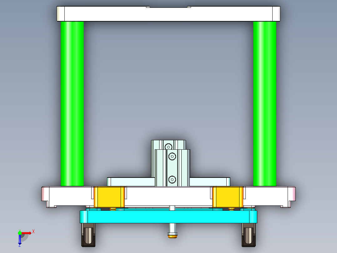 UX303-C-笔记本CNC工装夹具三维模型CNC2-1121俯视图
