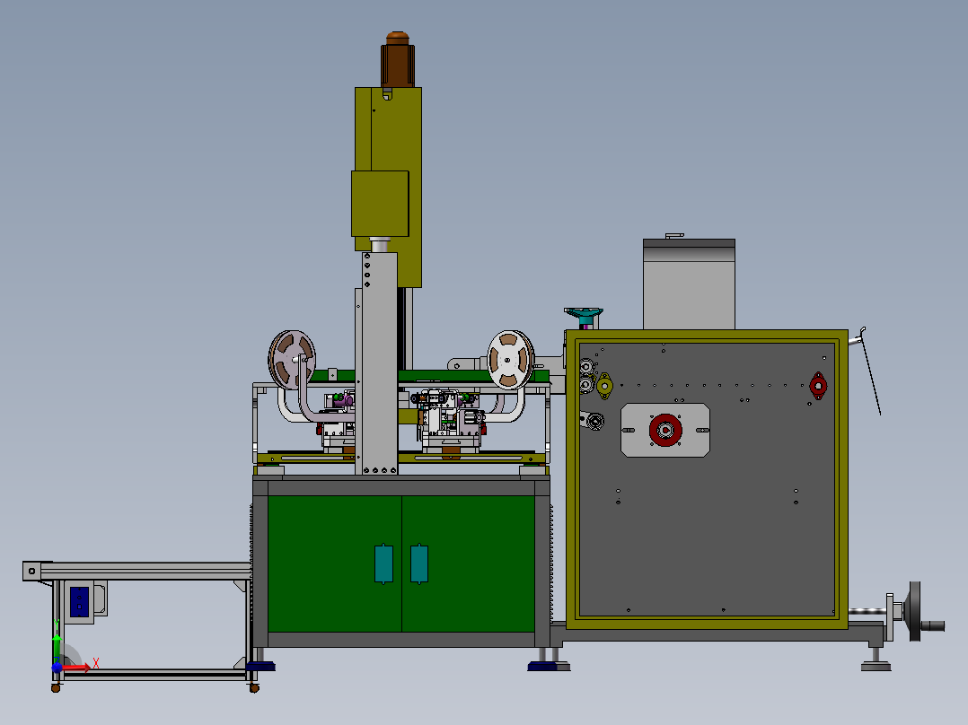 自动化礼品盒贴角机sw14可编辑前视图