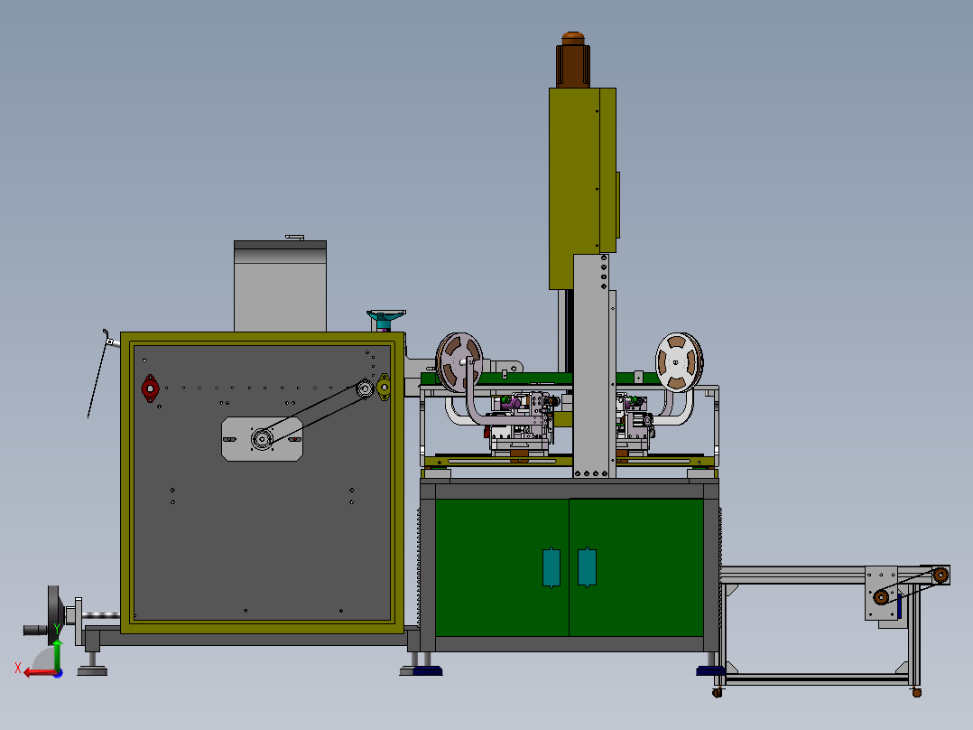 自动化礼品盒贴角机sw14可编辑后视图