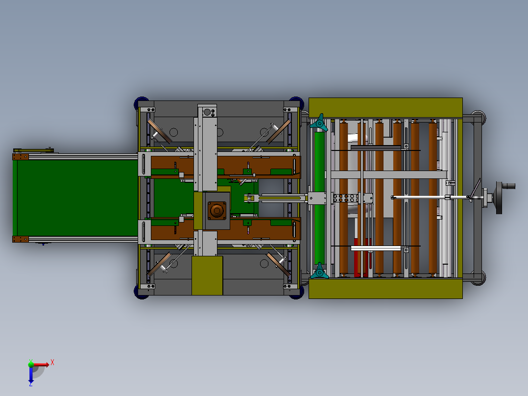 自动化礼品盒贴角机sw14可编辑俯视图