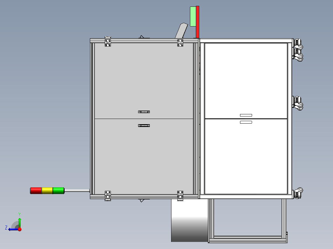 电容剪角折弯sw18可编辑右视图