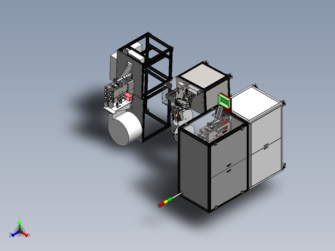 电容剪角折弯sw18可编辑正等轴测图