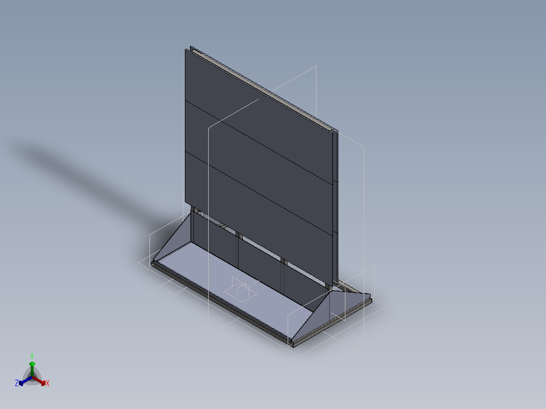 工具架洞洞板正等轴测图