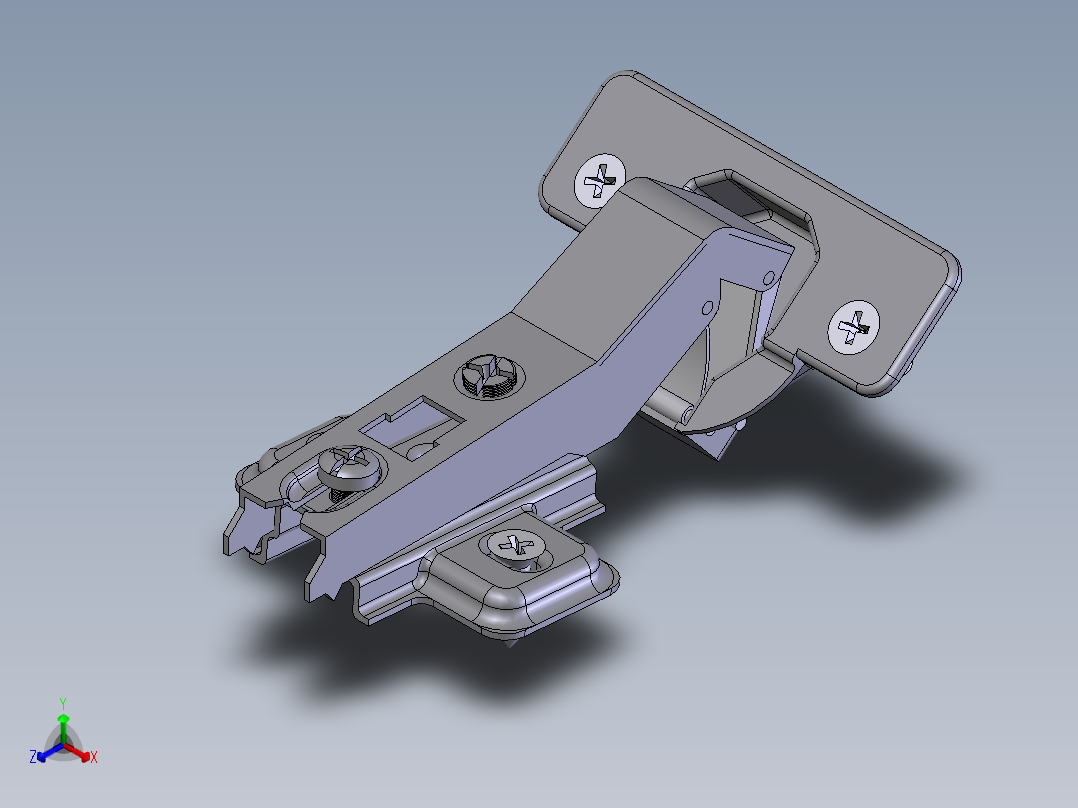 铰链、-铰链furni正等轴测图