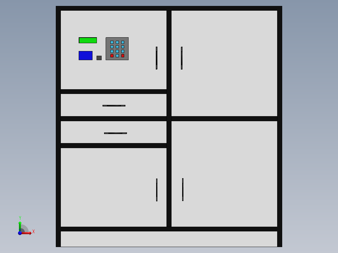 智能储物柜系统前视图