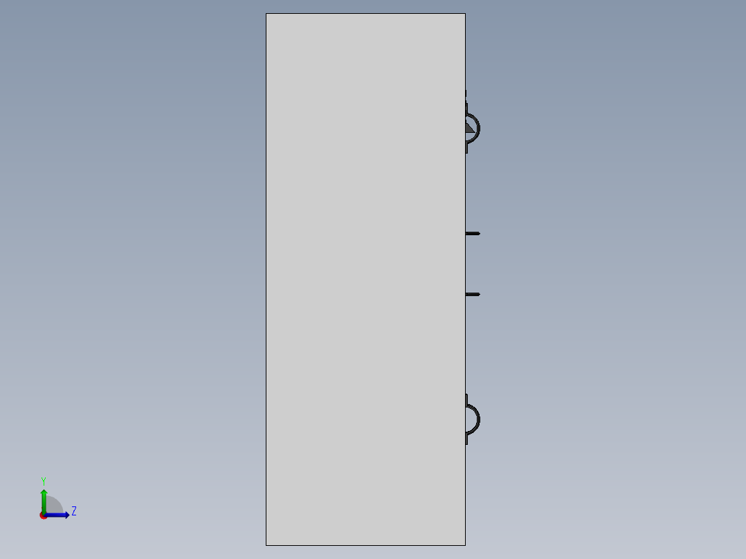 智能储物柜系统左视图
