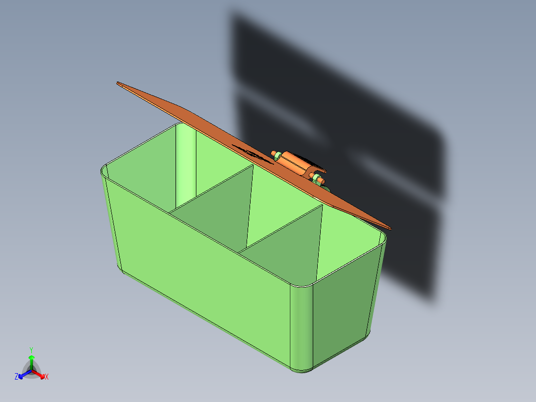 厨房调料盒正等轴测图