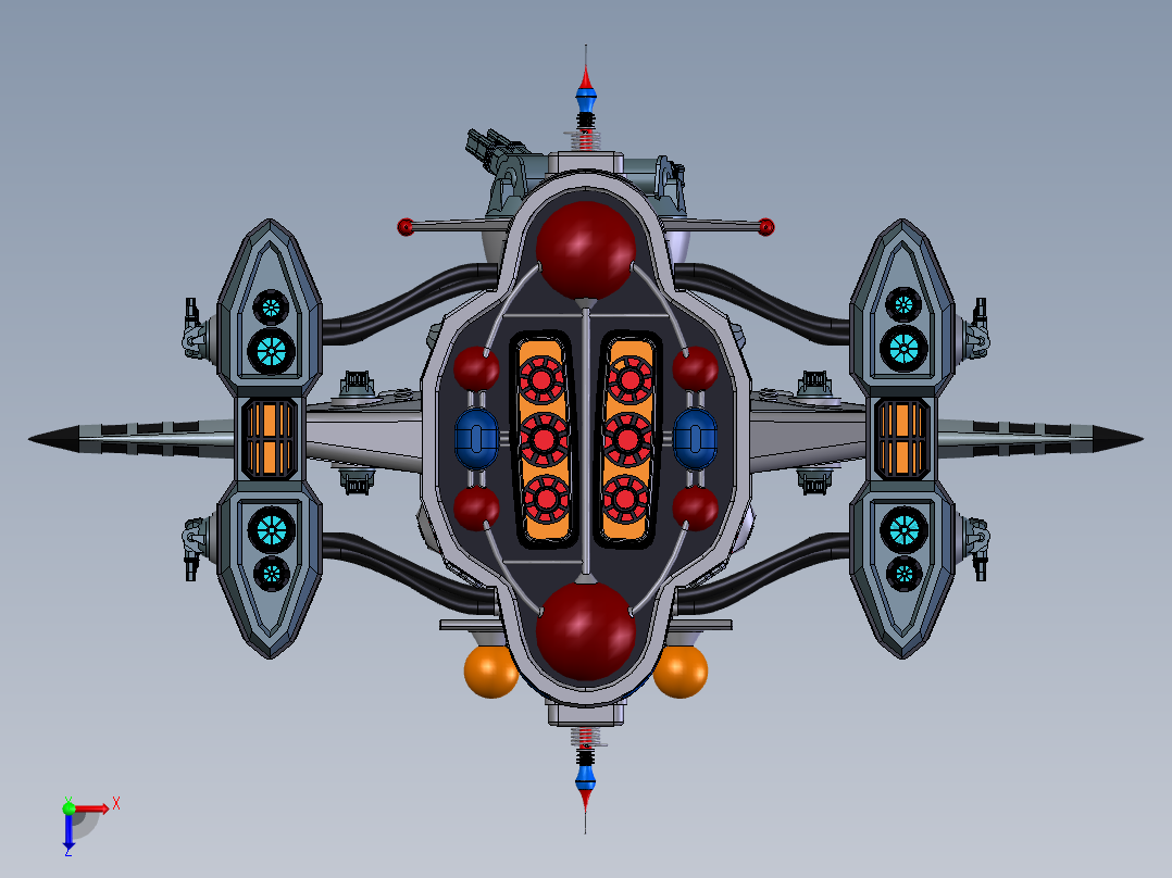 USMC Wostok_ST7宇宙飞船  STP俯视图