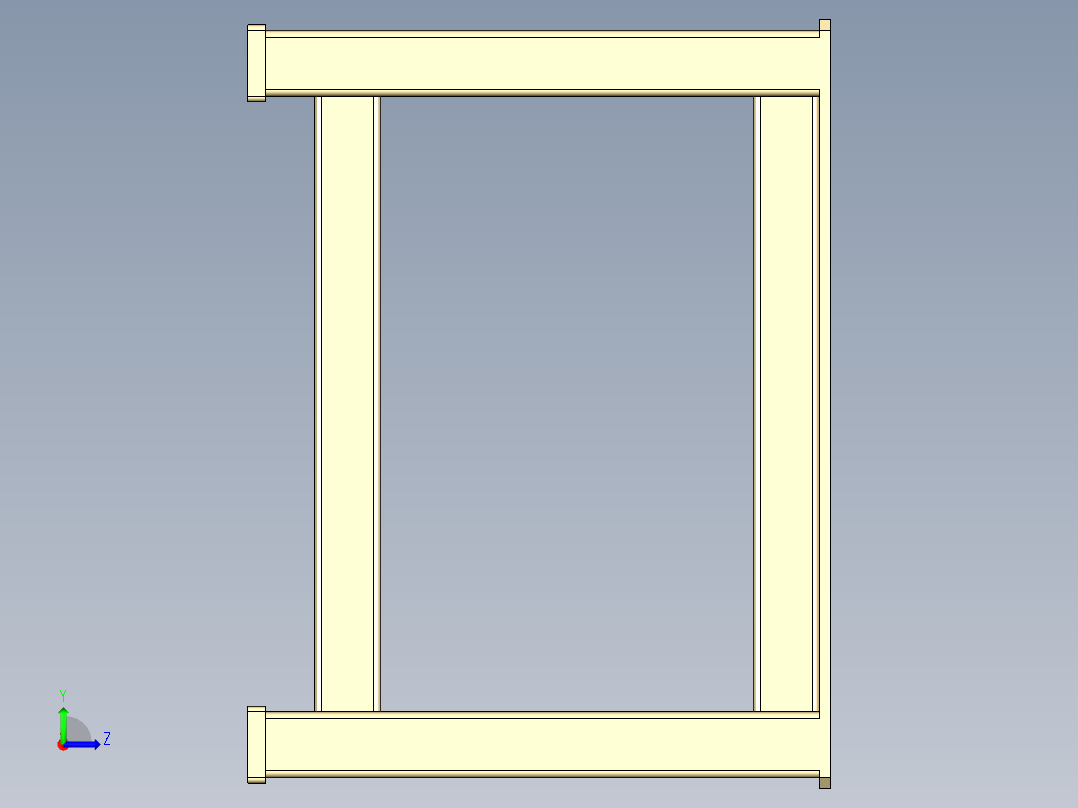 焊件底座左视图