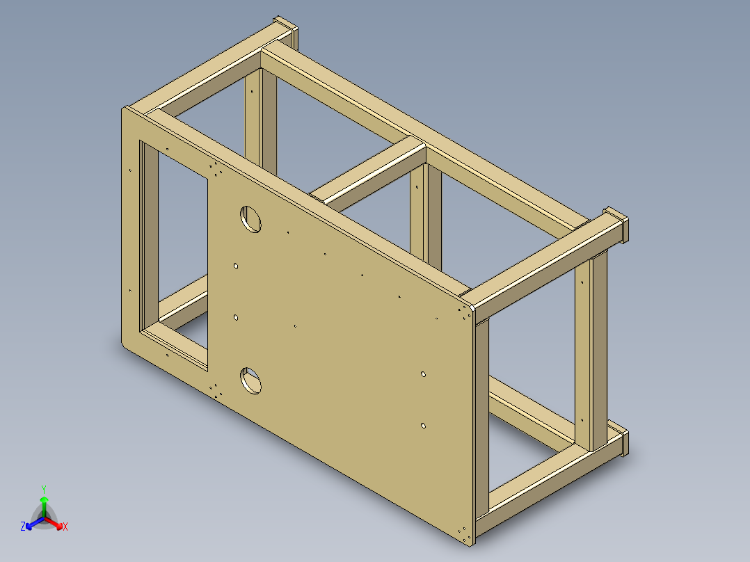 焊件底座正等轴测图
