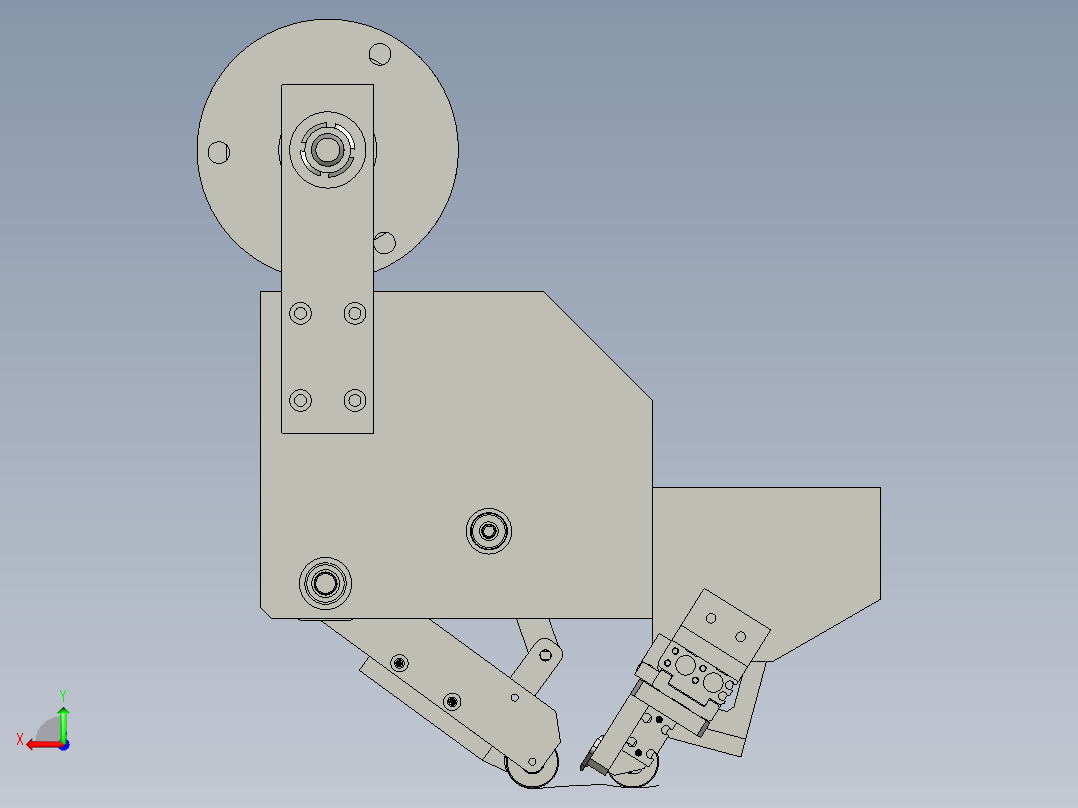 智能切膜機構后视图
