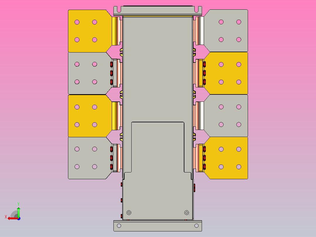 NH40-3150_4SZL 4P自动转换开关三维模型202011后视图