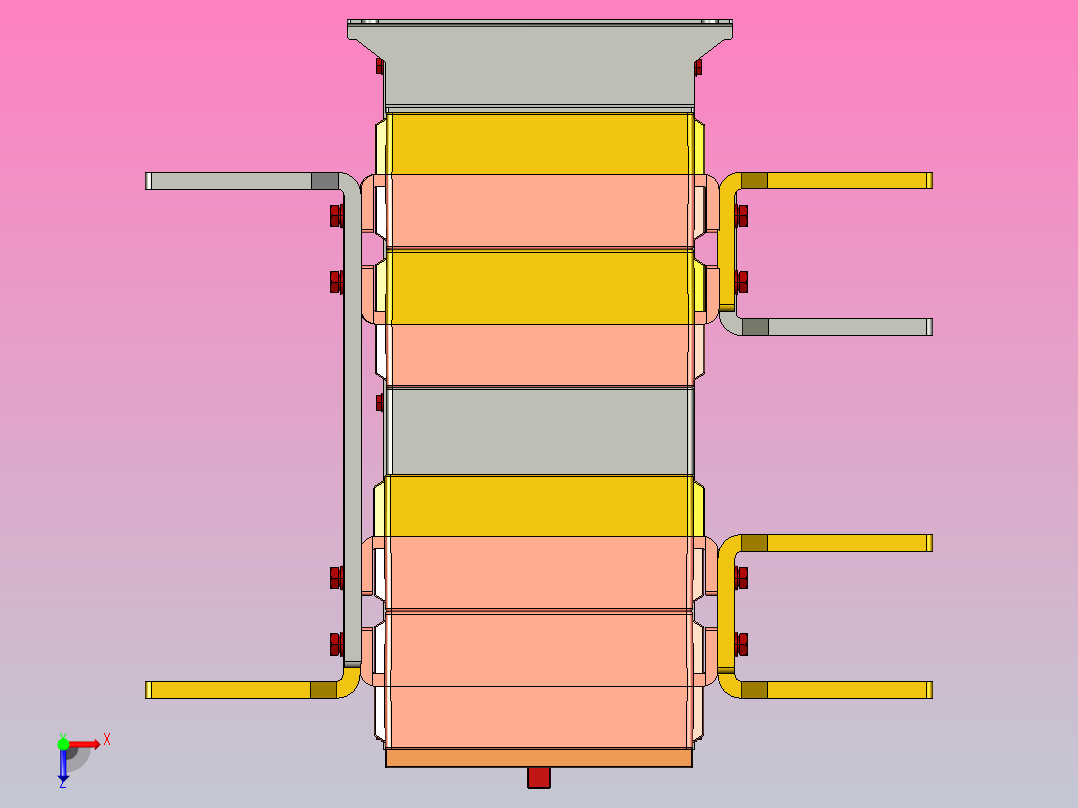 NH40-3150_4SZL 4P自动转换开关三维模型202011俯视图