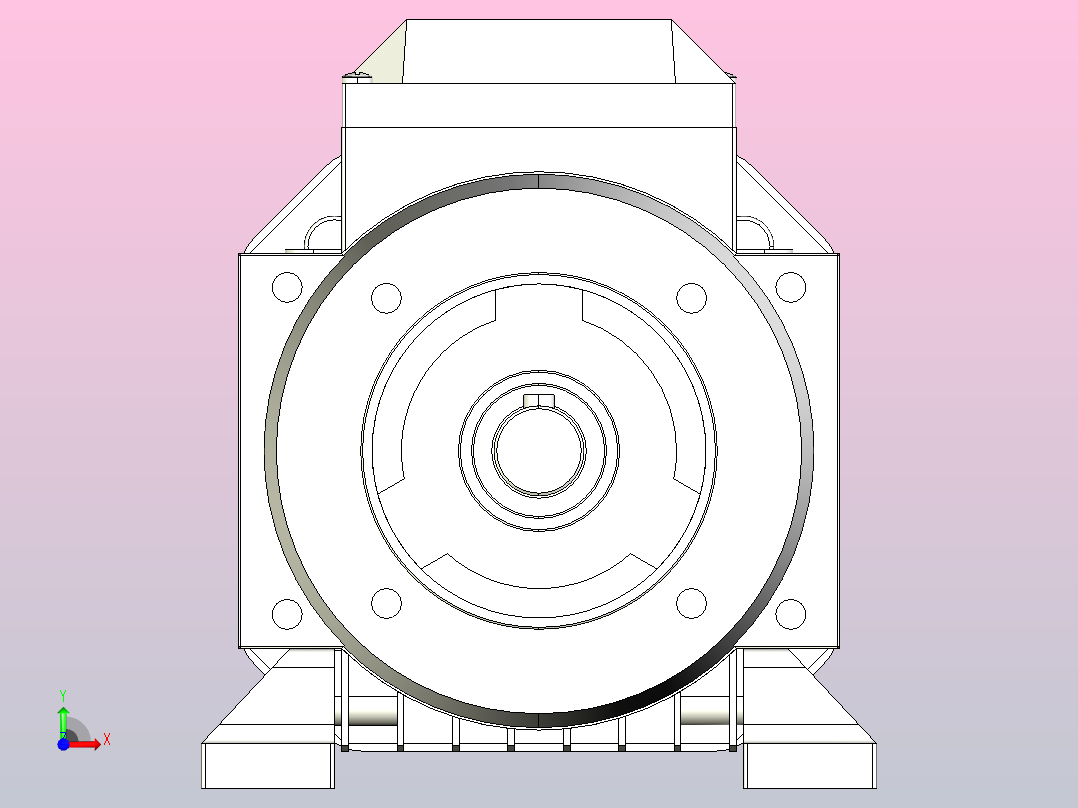 IM B34 H80-112(YE2、YE3)通用电机[YE2-90S-2-B34]前视图